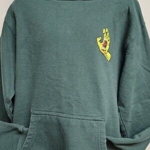 Santa Cruz Youth Screaming Hand Pullover Hoodie - Alpine Green/w Neon